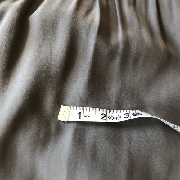 Amanda Uprichard Cream and gray draped 100% silk sleeveless mini dress dress - Picture 9 of 9